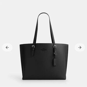 Coach Mollie Black Leather Tote Bag